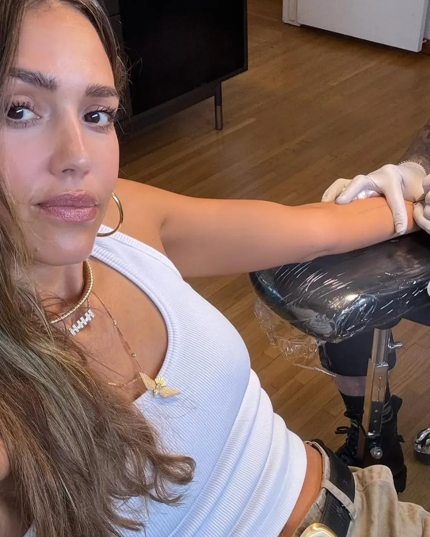 Inside Jessica Albas Celebratory Tattoo Session Amid Divorce