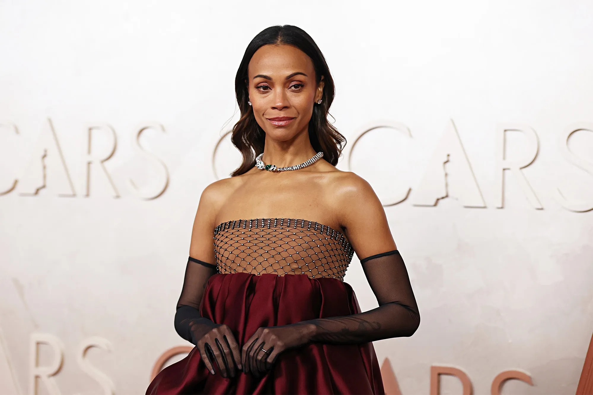 Inside Zoe Saldana Ethereal Oscars 2025 Glow