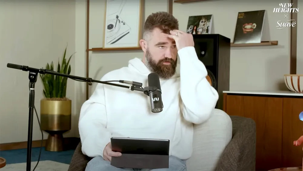 Jason Kelce Cant Believe Travis Kelce Hasn t Started Balding Yet