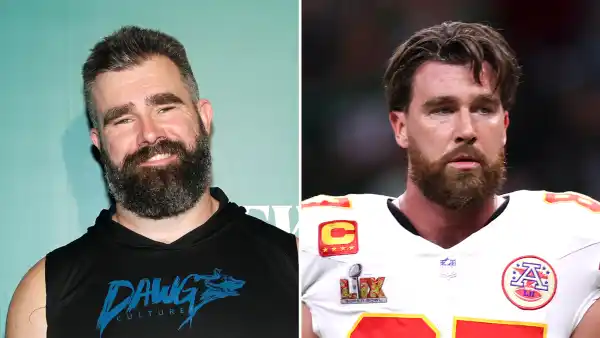 Jason Kelce Cant Believe Travis Kelce Hasn t Started Balding Yet