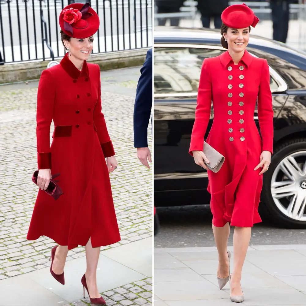 Kate Middleton Commonwealth Red Coat Dress 036