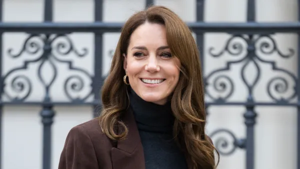 LONDON, ENGLAND - FEBRUARY 04: Catherine, Princess of Wales departs The National Portrait Gallery on February 04, 2025 in London, England. The Princess joined children to kick off a new initiative from The Royal Foundation Centre for Early Childhood, focused on helping young children develop essential social and emotional skills. (Photo by Samir Hussein/WireImage)