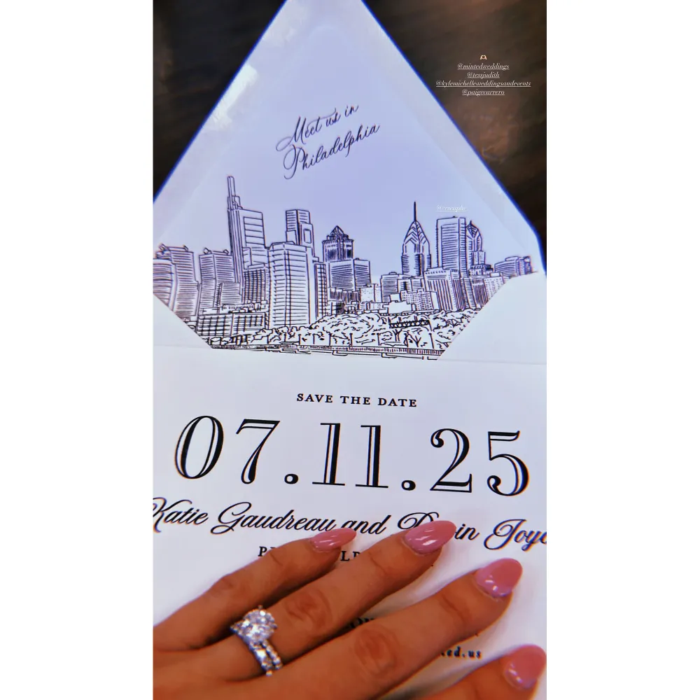 Katie Gaudreau Shows Off Rescheduled Save the Date and Huge Wedding Ring