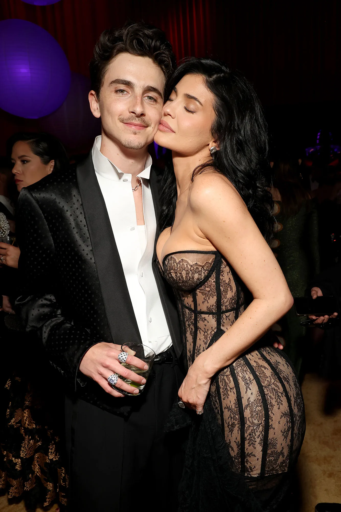 Kylie Jenner Cozies Up to Timothee Chalamet Inside Vanity Fair Party 2025