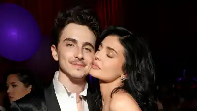 Kylie Jenner Cozies Up to Timothee Chalamet Inside Vanity Fair Party 2025