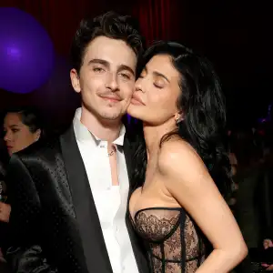 Kylie Jenner Cozies Up to Timothee Chalamet Inside Vanity Fair Party 2025