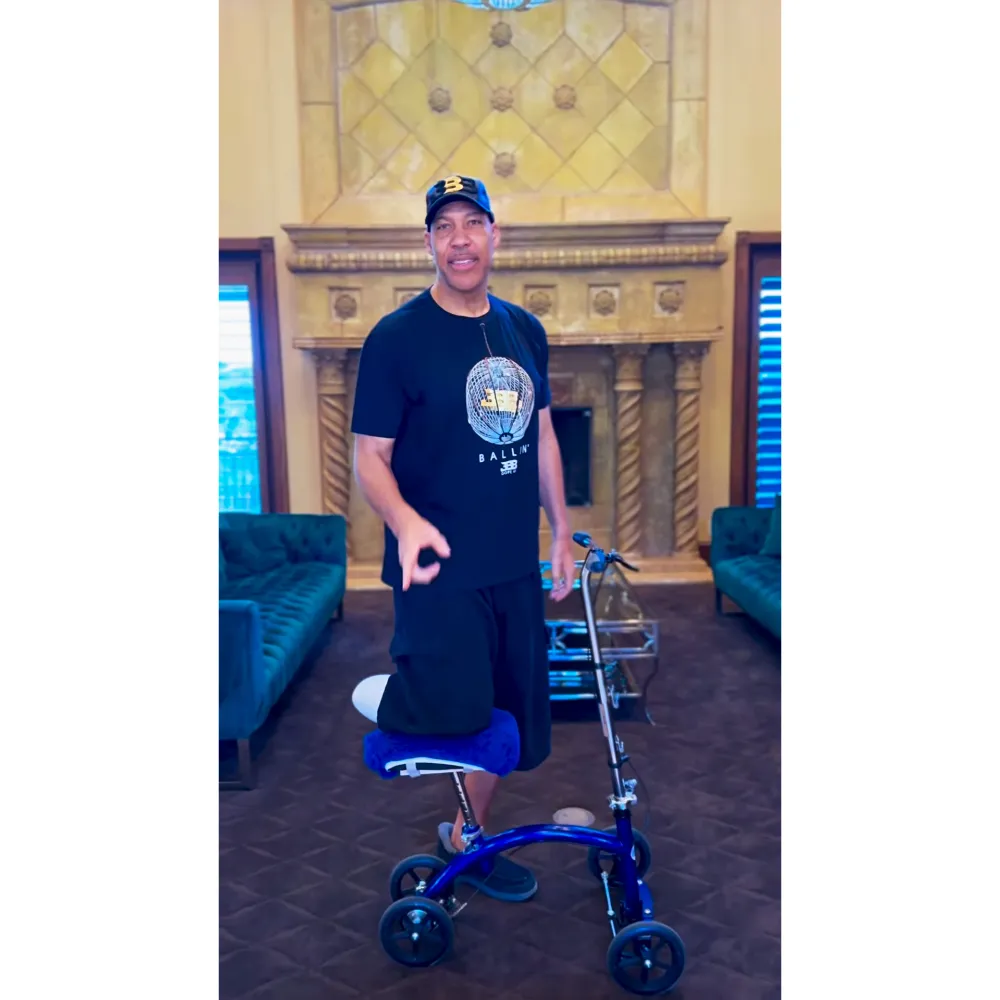 LaVar Ball Posts Video of His Amputated Foot While Learning to Use Walker