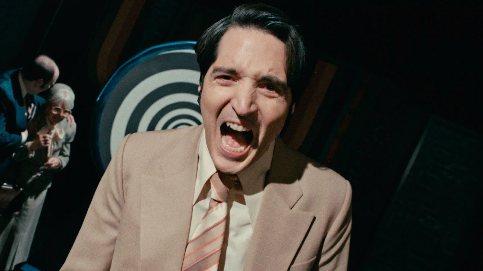 David Dastmalchian shouts in Late Night with the Devil.