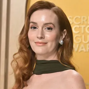 US actress Leighton Meester arrives for the 31st Annual Screen Actors Guild awards at the Shrine Auditorium in Los Angeles, February 23, 2025.