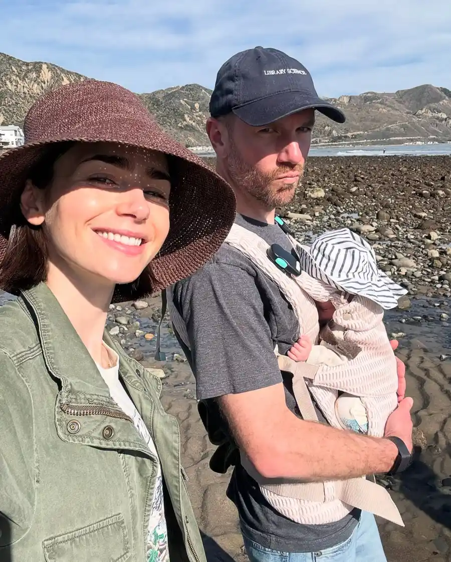 Lily Collins, Husband Charlie McDowell Take Daughter on Her '1st Beach Day'