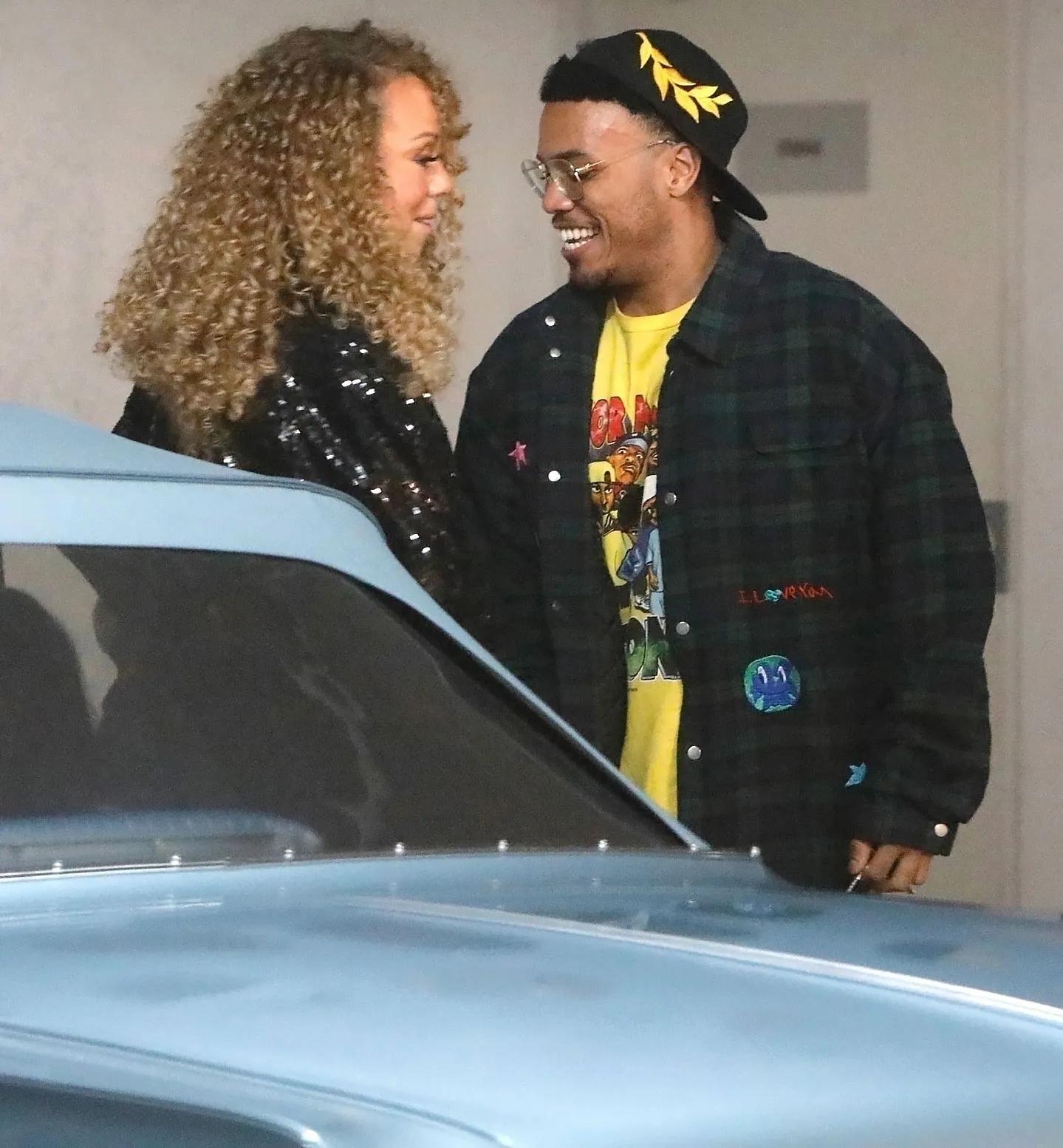 Mariah Carey and Anderson Paak Backgrid Curly Hair BGUS_3190779_001