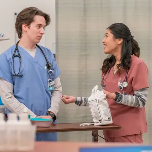 Mekki Leeper and Kahyun Kim St Denis Medical Season 1