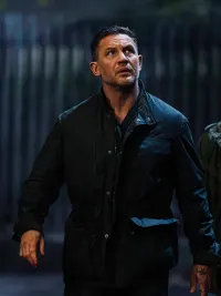 Tom Hardy walks with purpose in MobLand.