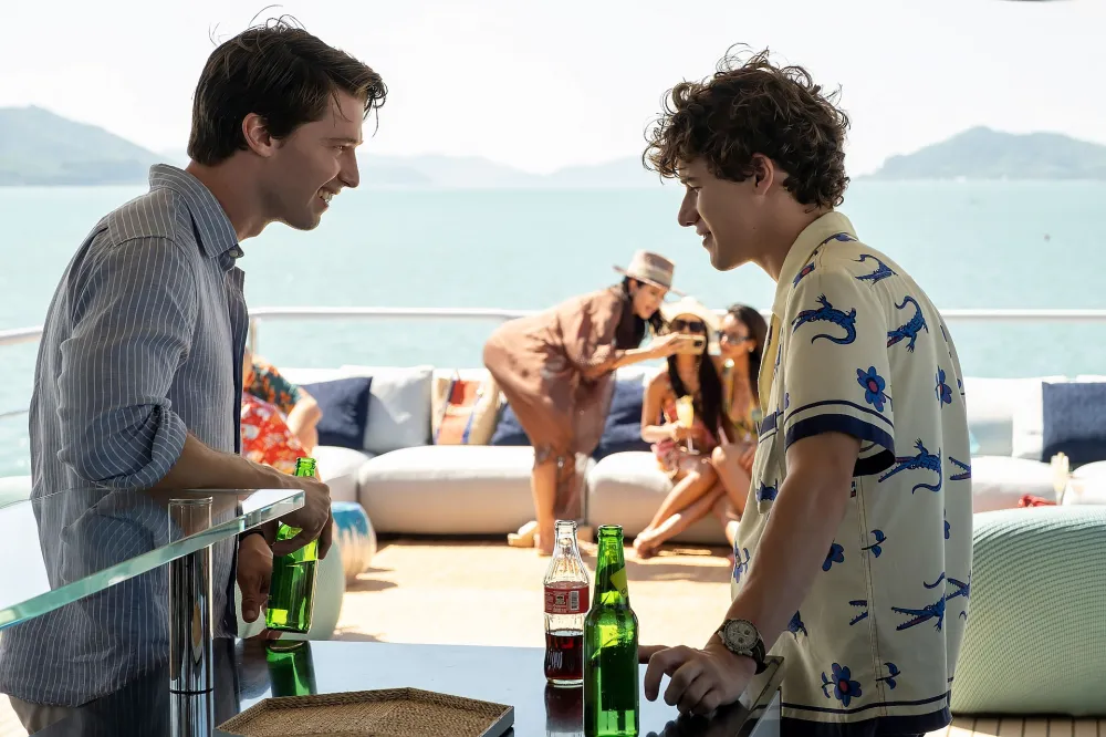 Patrick Schwarzenegger and Sam Nivola White Lotus Season 3