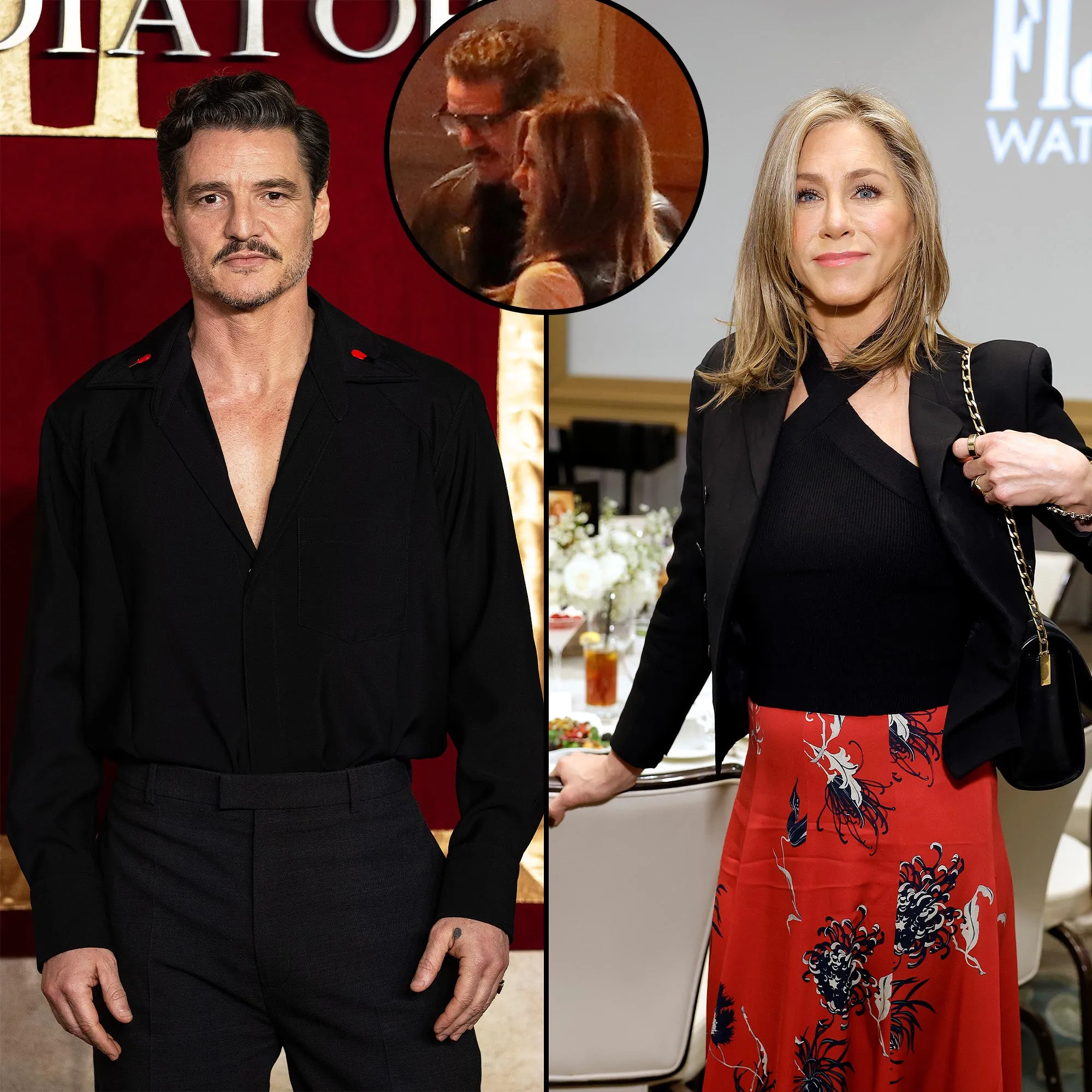 Pedro Pascal and Jennifer Aniston Grab Dinner With Friends