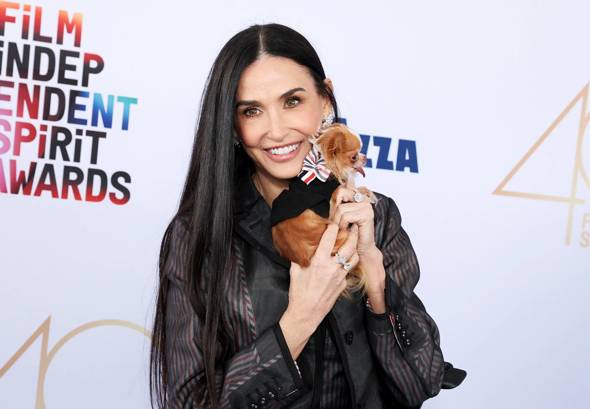 Pilaf the Dog Congratulates Demi Moore After Oscars Loss