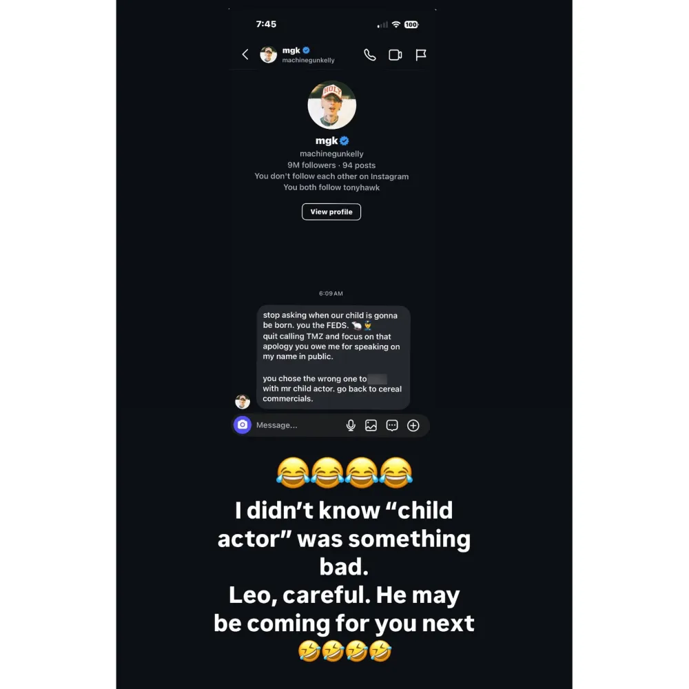 Lee el Aparente DM que MGK Envi&oacute; a Brian Austin Green en Medio de Su Disputa P&uacute;blica