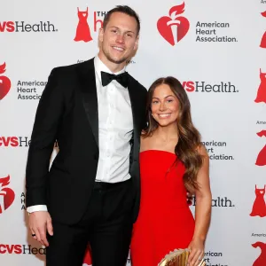 NEW YORK, NEW YORK - JANUARY 30: (L-R) Andrew East and Shawn Johnson attend the The American Heart Association's Red Dress Collection Concert 2025 on January 30, 2025 in New York City. (Photo by Astrid Stawiarz/Getty Images for The American Heart Association)
