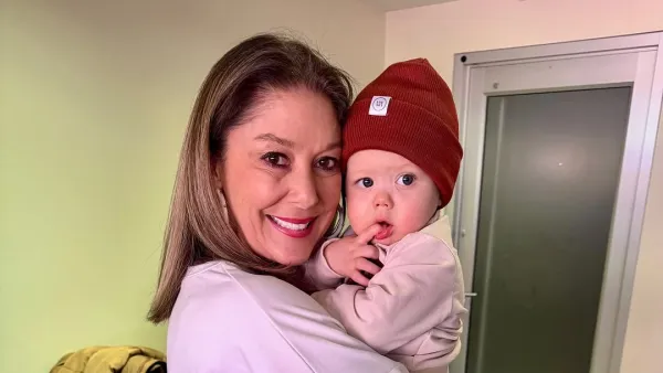 Randi Mahomes and baby Bronze