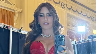 Sofia Vergara Gets Is Red Hot in a Busty Corset