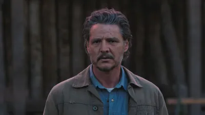 Pedro Pascal stares ahead in The Last of Us Season 2.