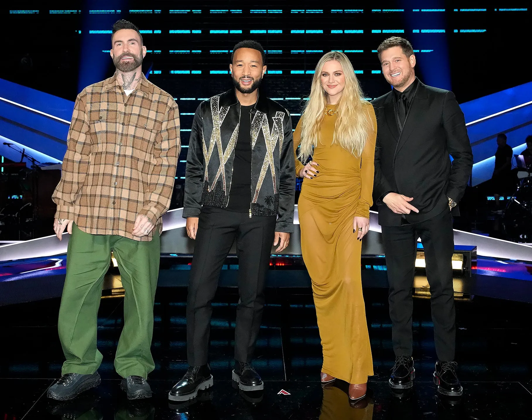 The Voices Adam Levine and Michael Buble Fight Over John Legends Singer