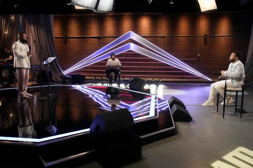 The Voices Adam Levine and Michael Buble Fight Over John Legends Singer