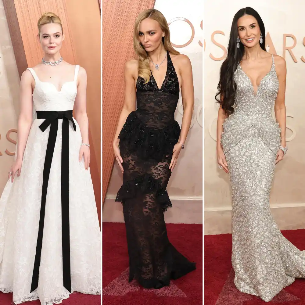 Top 5 Trends of the 2025 Oscars 624 Elle Fanning Lily Rose Depp Demi Moore