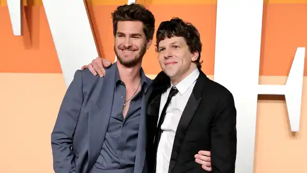 The Social Network Andrew Garfield and Jesse Eisenberg Reunite at the 2025 Vanity Fair Oscar Party
