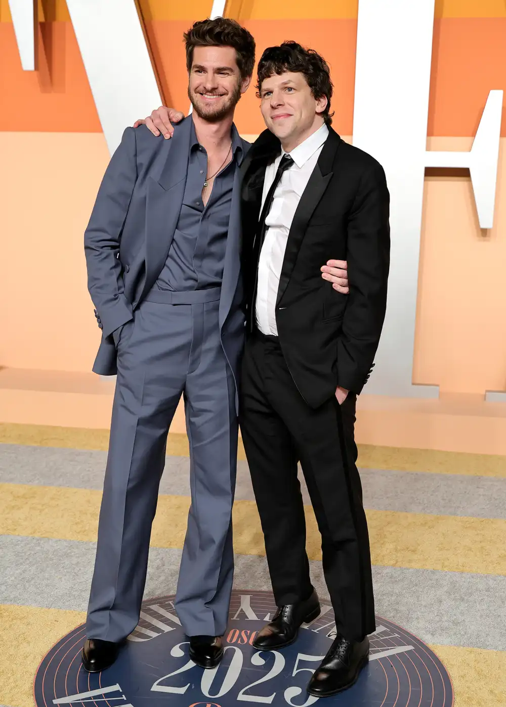 The Social Network Andrew Garfield and Jesse Eisenberg Reunite at the 2025 Vanity Fair Oscar Party