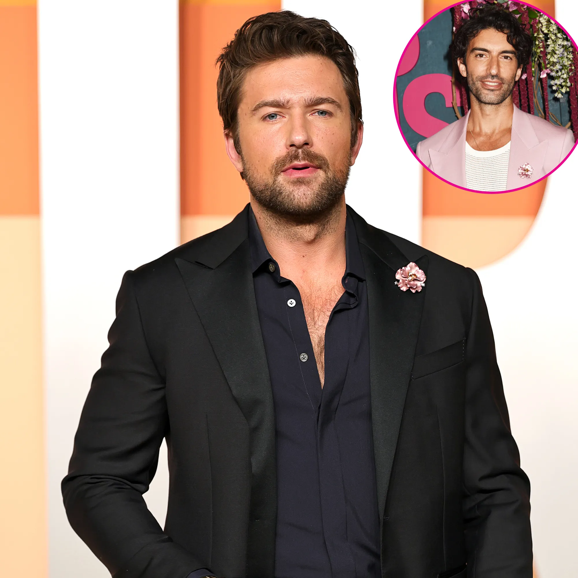 Brandon Sklenar Addresses Wearing the Same Floral Broach as Justin Baldoni