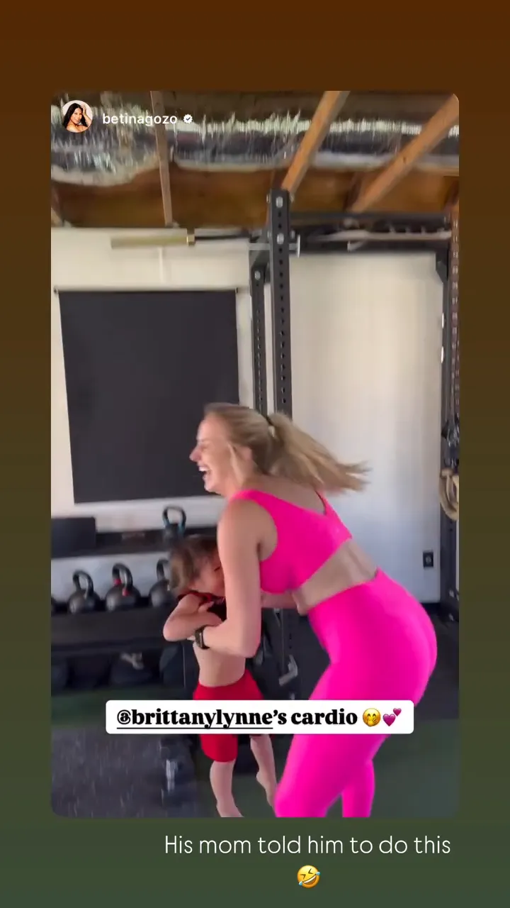 Brittany Mahomes Shows Off Postpartum Body in Hot Pink Workout Outfit
