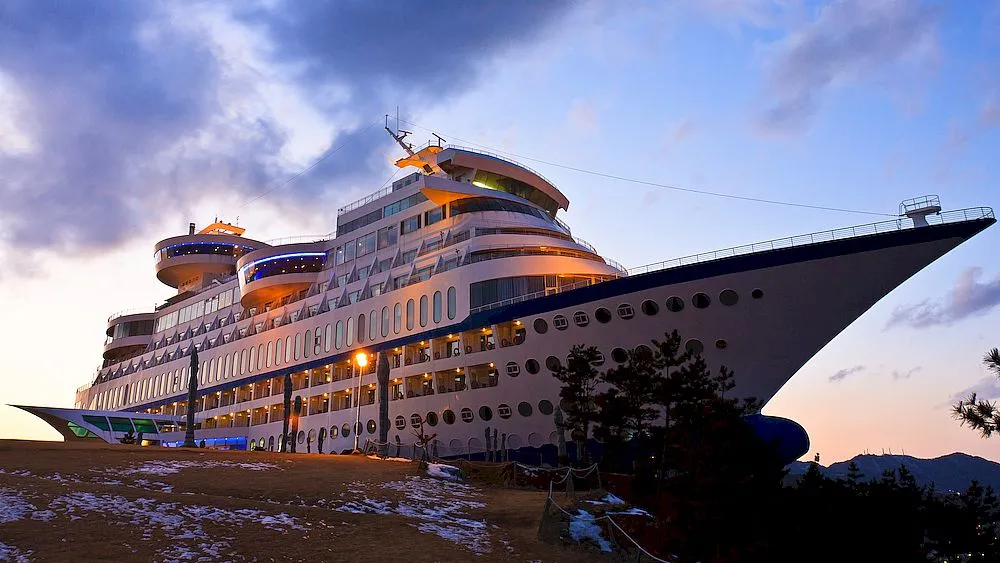 Cruise ship at Gangneung, Gangwon-do, South Korea
