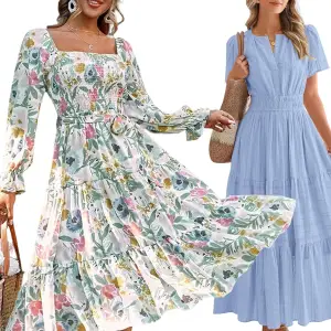 pink, blue and pastel dresses from Amazon