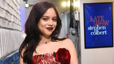 Jenna Ortega Wears Uncomfortable Glass Dress on The Late Show
