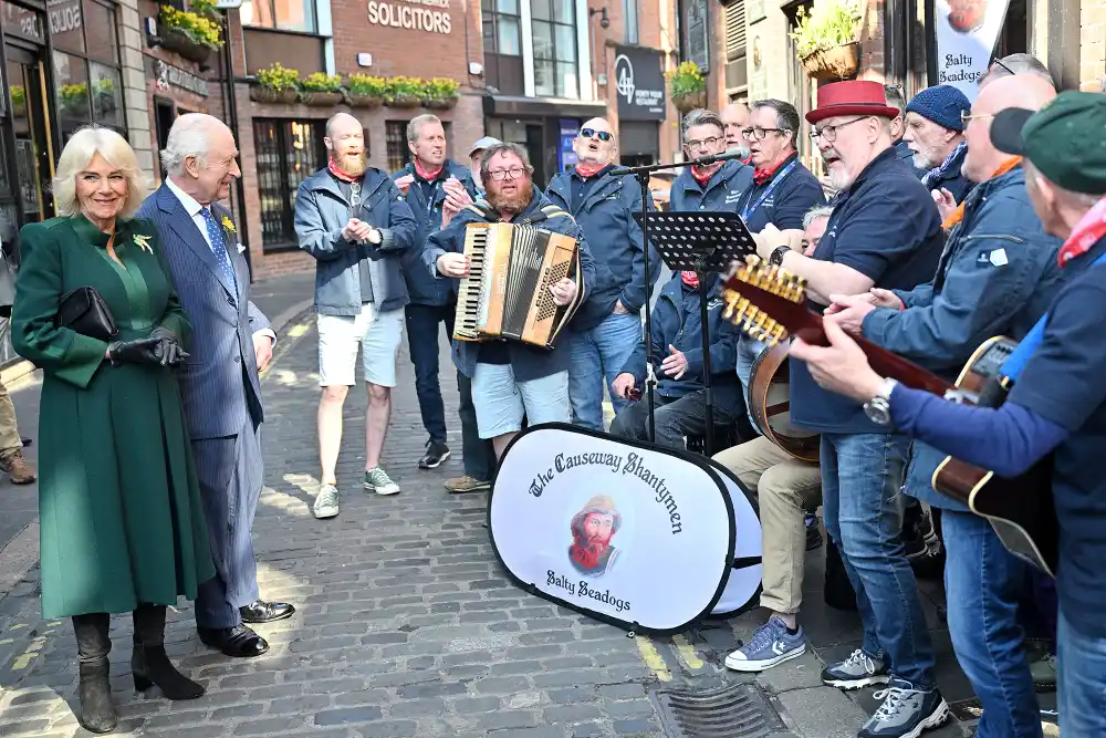King Charles III and Queen Camilla are Serenaded by Musicians During Surprise Northern Ireland Trip