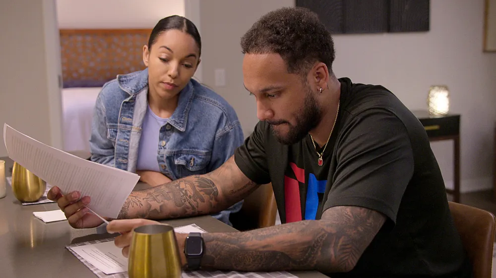 Virginia Miller and Devin Buckley during the official teaser for the reunion