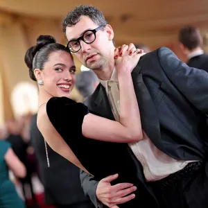 Margaret Qualley and Jack Antonoff Look Loved Up on 2025 Oscars Red Carpet