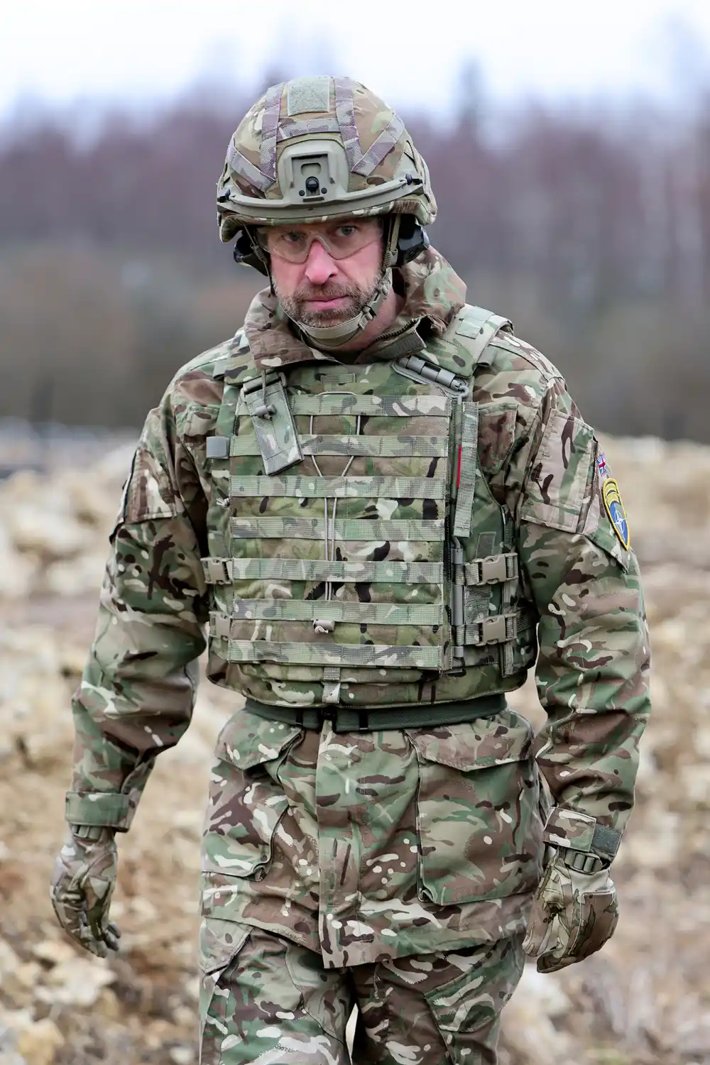 Prince William Dons Full Military Fatigues While Visiting British Troops in Estonia