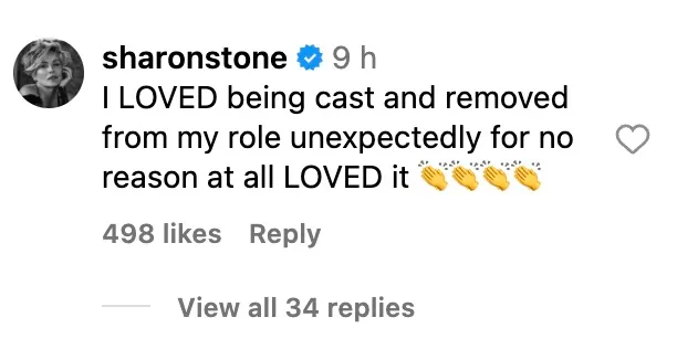  Sharon Stone Claims She Was 'Unexpectedly' Cut From 'A Simple Favor 2'