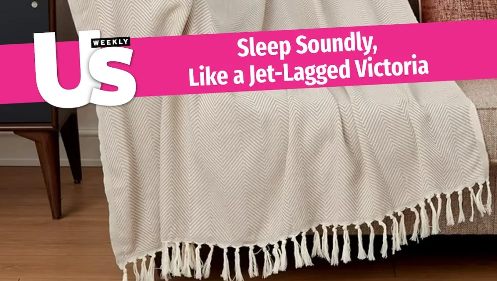 'Sleep Soundly' over a photo of a blanket.