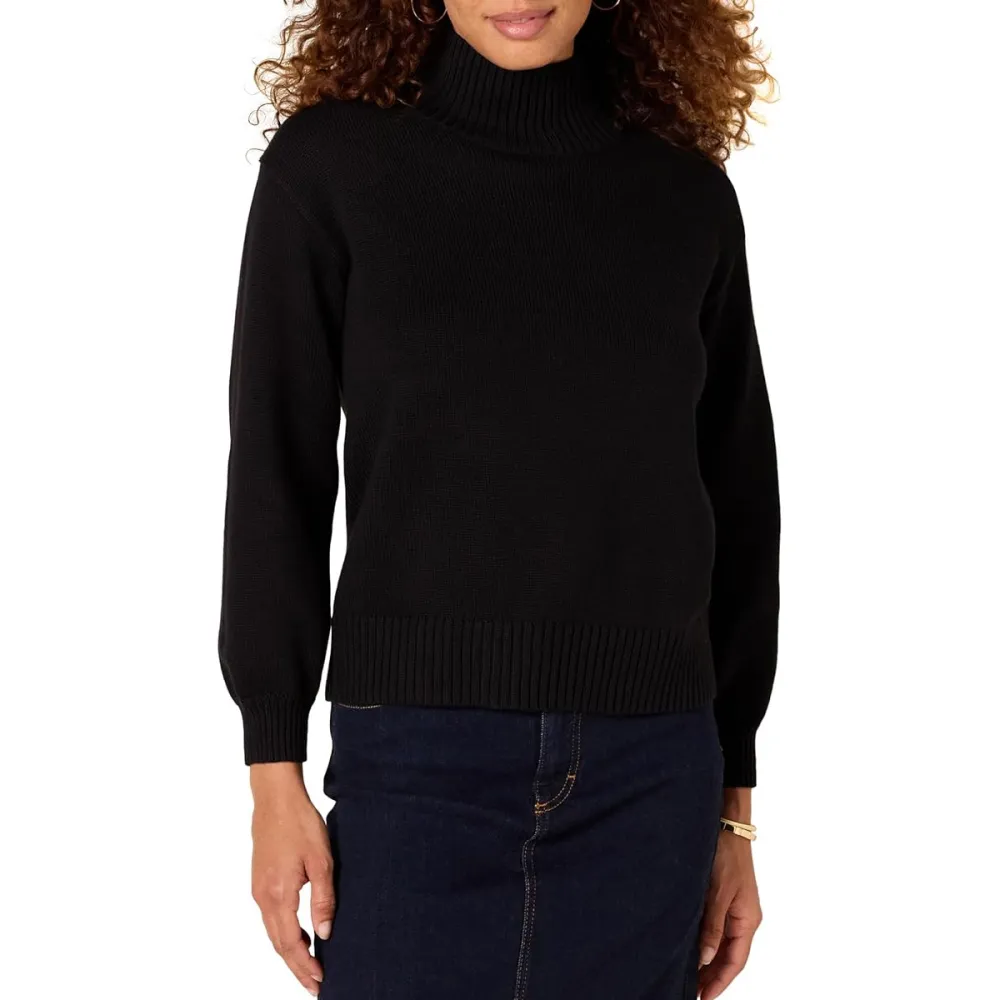 Amazon Essentials Cotton Funnel Neck Sweater