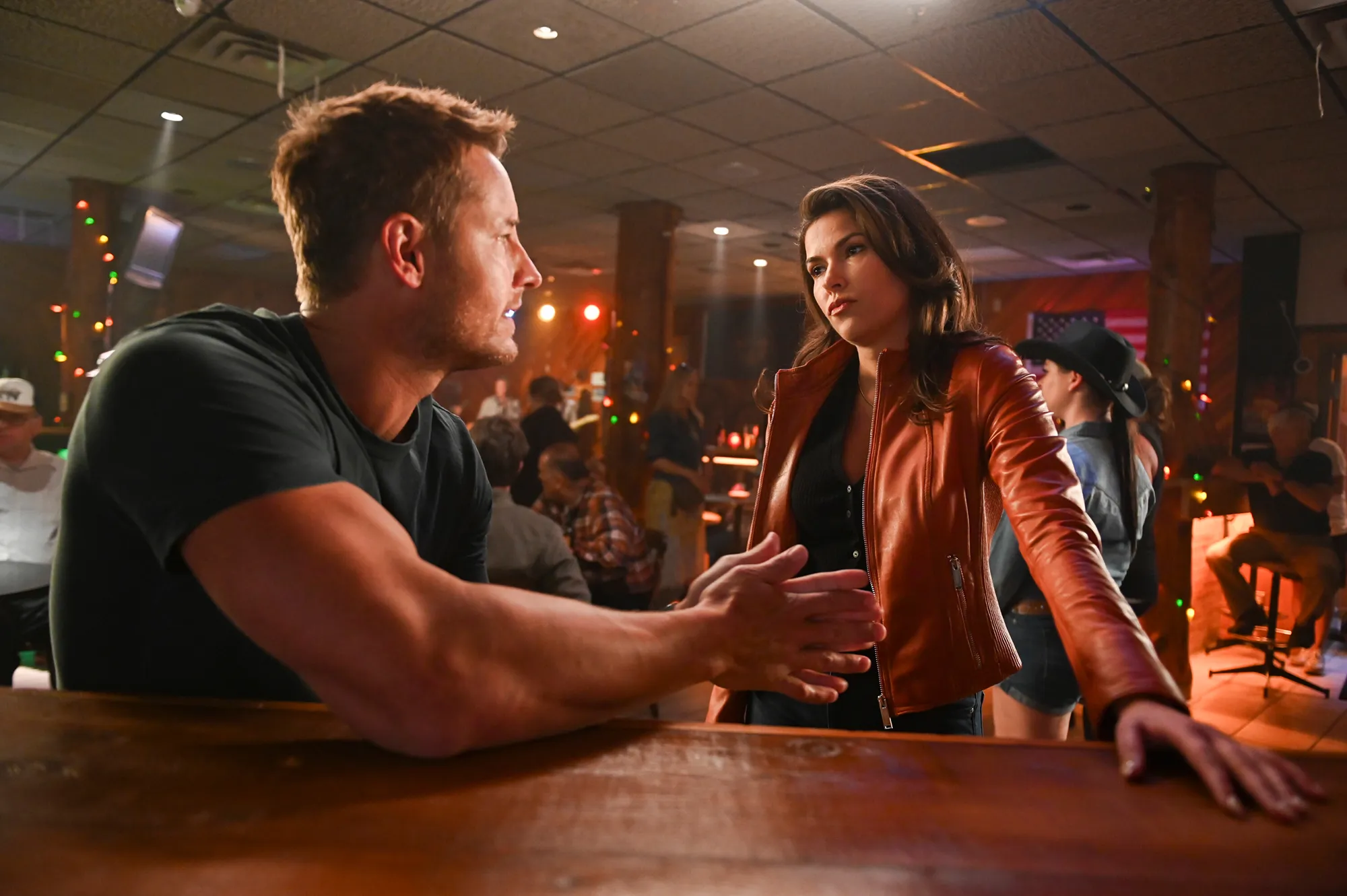 Justin Hartley Wife Sofia Pernas Is Mad at Him in Tracker Sneak Peek