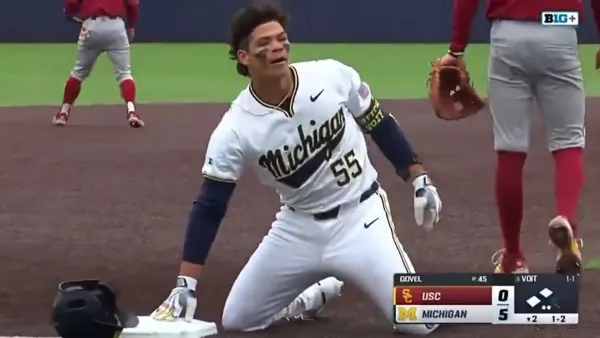 University of Michigan Baseball Player Apologizes For Mimicking Cocaine Use in Wild Celebration