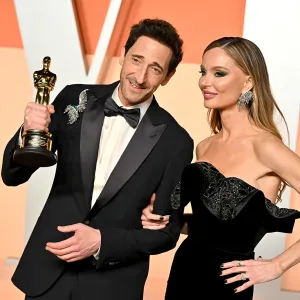What Did Adrien Brody Throw at Georgina Chapman Before Best Actor 2025 Oscars Speech