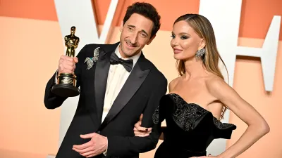 What Did Adrien Brody Throw at Georgina Chapman Before Best Actor 2025 Oscars Speech