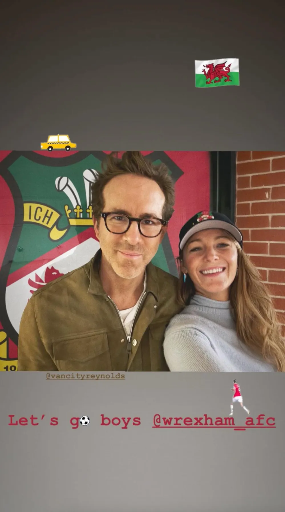 Ryan Reynolds Sweetly Kisses Blake Livelys Forehead While Cheering on Wrexham AFC