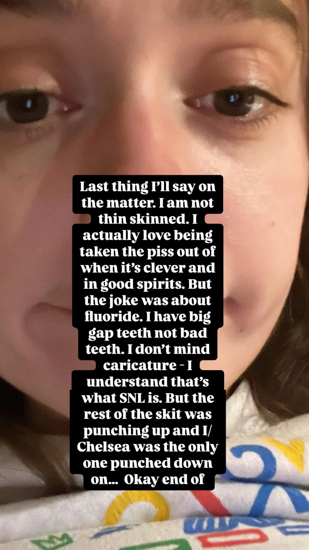 Aimee Lou Wood's Instagram Story