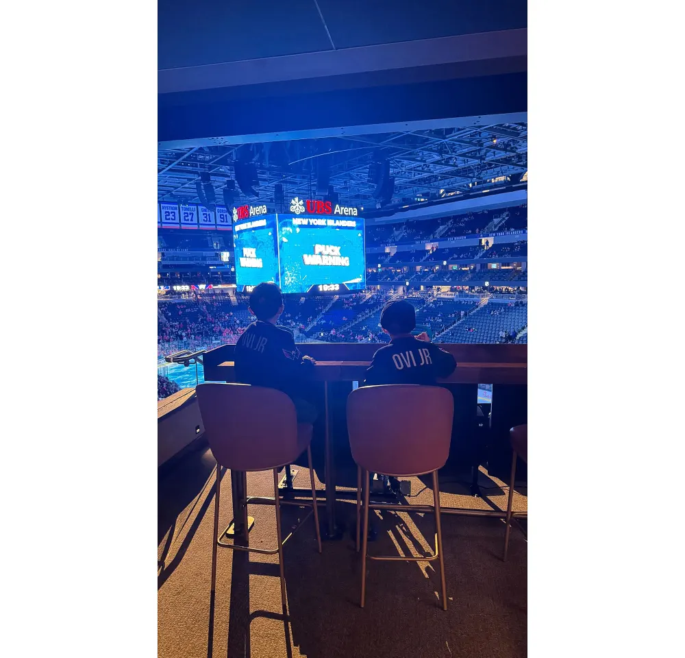 Alexander Ovechkin's Wife Nastasiya and 2 Sons Cheer on Capitals at Sunday Hockey Game