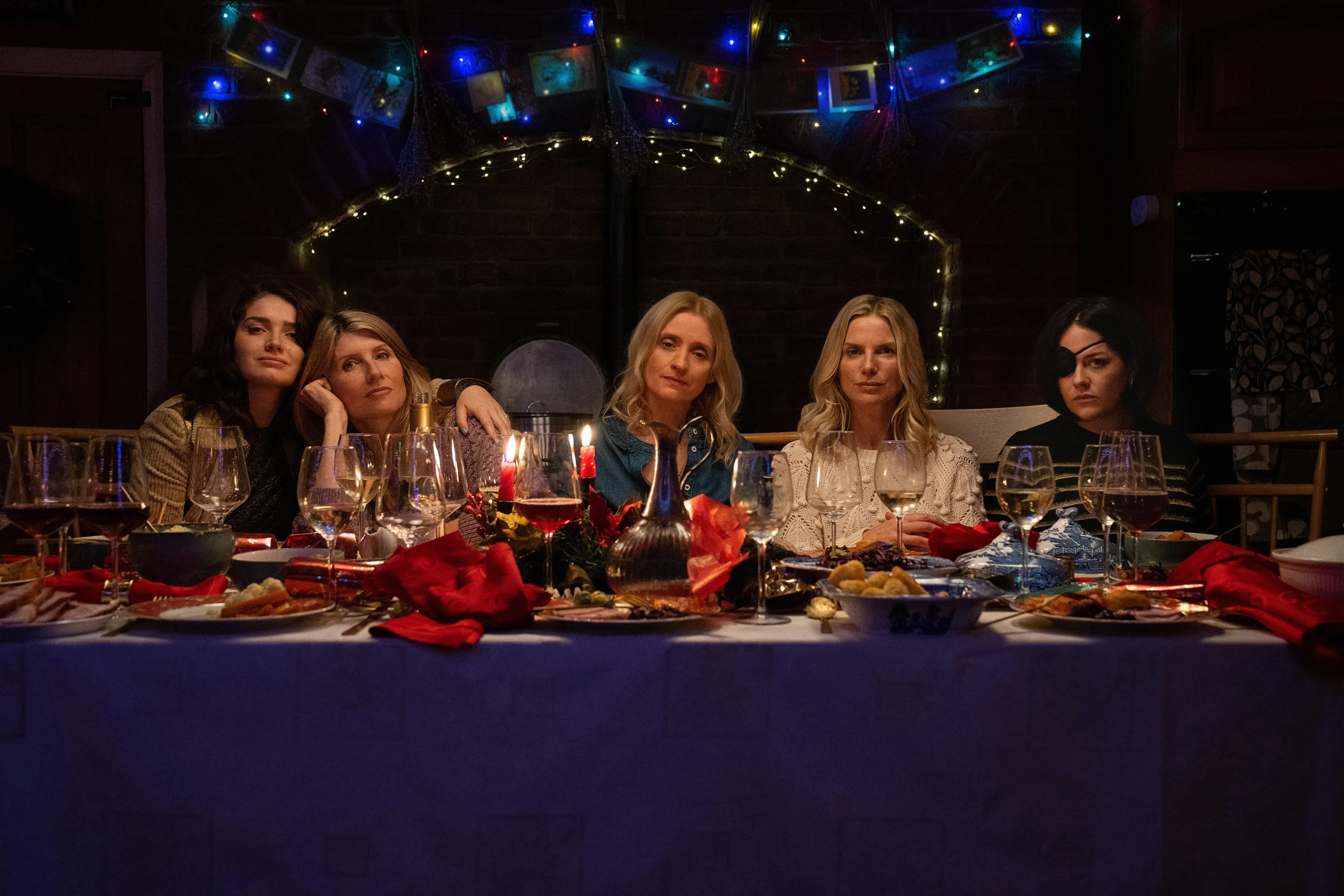 Eve Hewson, Sharon Horgan, Anne-Marie Duff, Eva Birthistle and Sarah Greene in Bad Sisters.